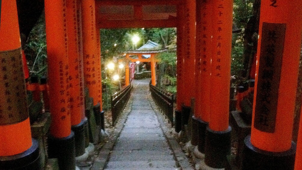 Show item 5 of 5. Torii gates at Fushimi Inari shrine in Kyoto