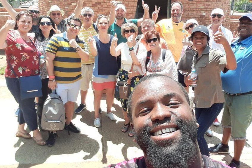 Local greetings using signs, that's how we do it in Soweto.