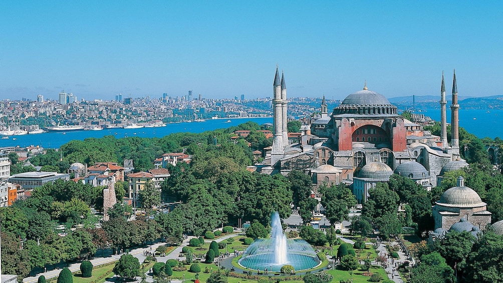 Overhead view of Hagia Sophia in Istanbul 