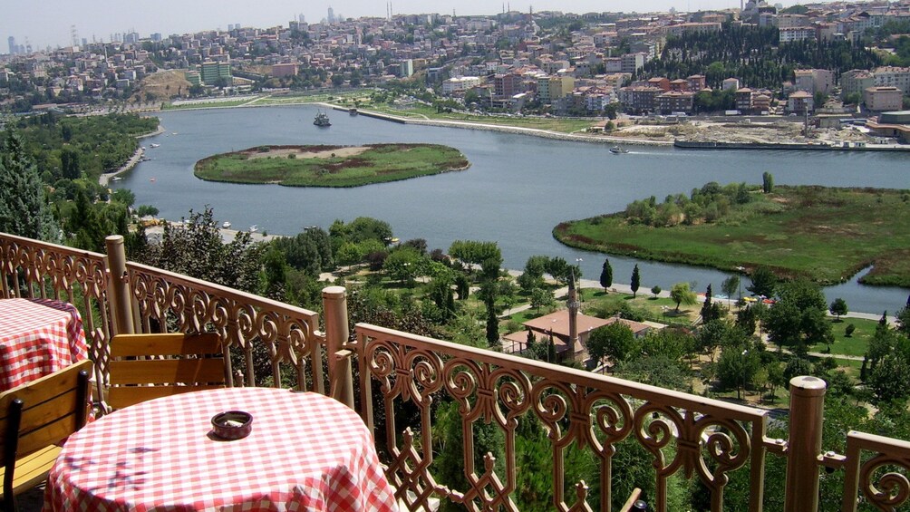 Patio view of the city of Istanbul 