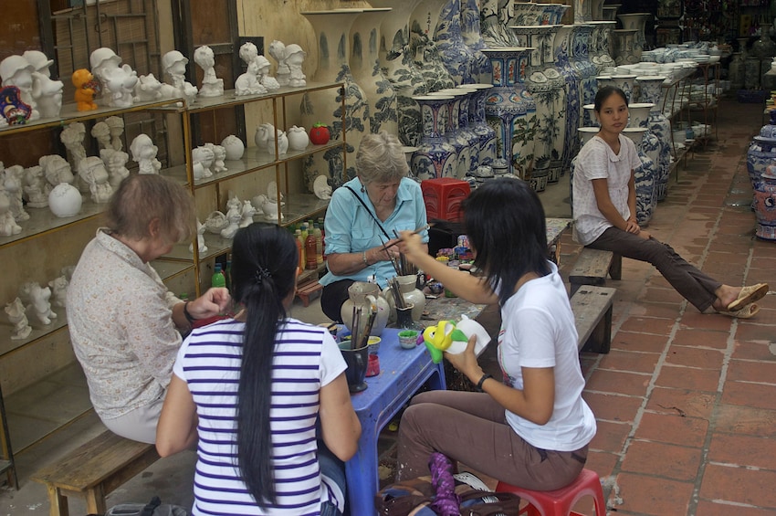 Biking to Bat Trang Ceramic Village