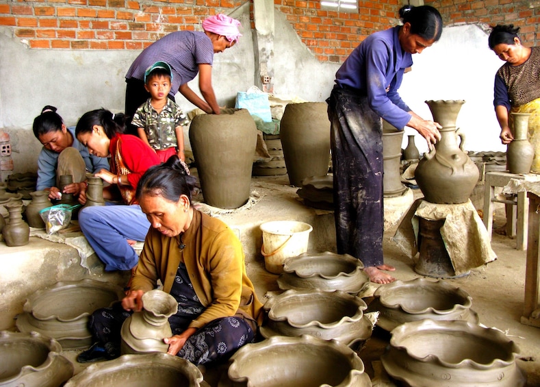 Biking to Bat Trang Ceramic Village