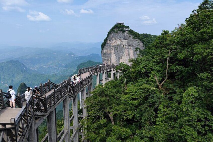 sky corridor at tianmen mountain top