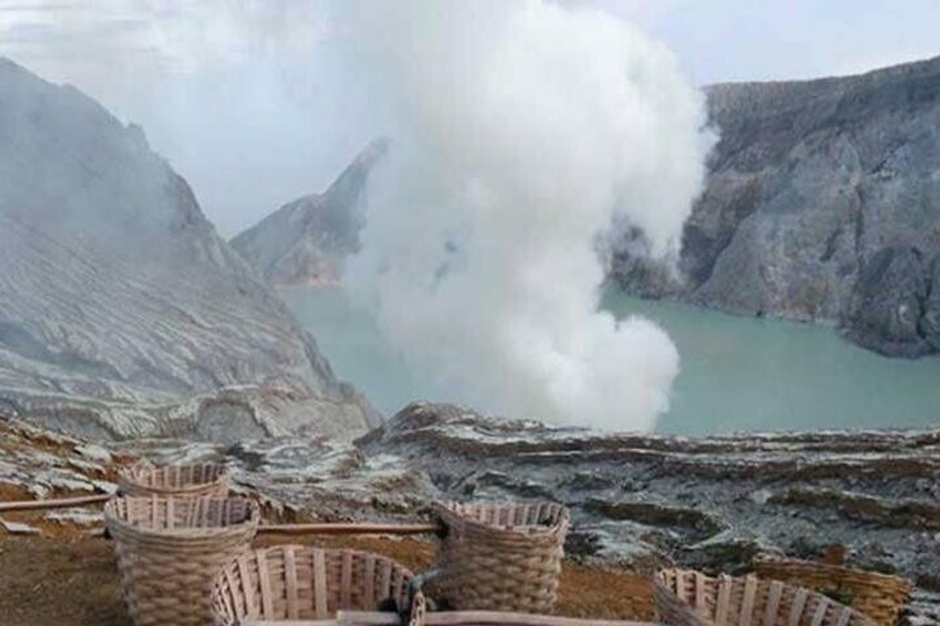 Ijen crater lake