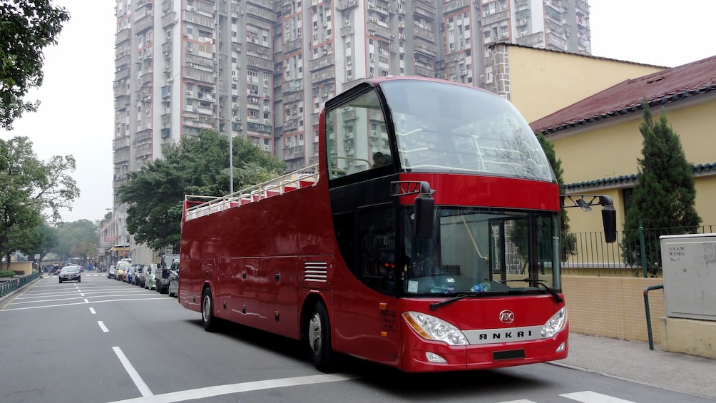Show item 4 of 5. A Hop on hop off bus in Macau
