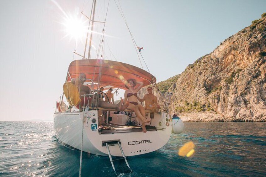 Half Day Sailing on a comfort yacht around Hvar and Pakleni islands- small group