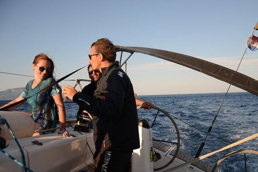 Full Day Sailing on a comfort yacht around Hvar and Pakleni islands- small group