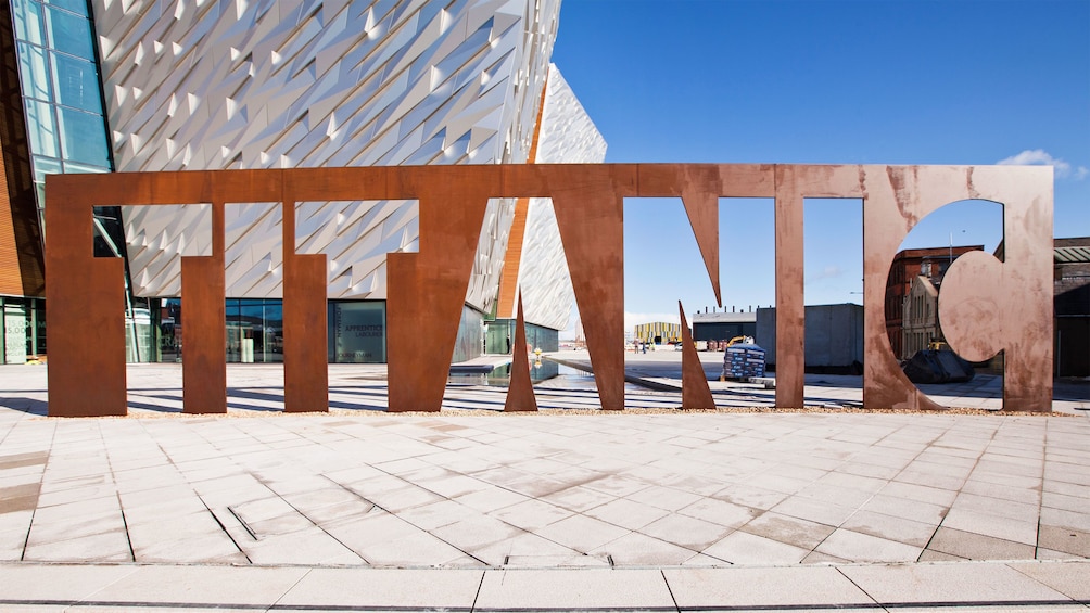 Titanic Belfast sign in Ireland