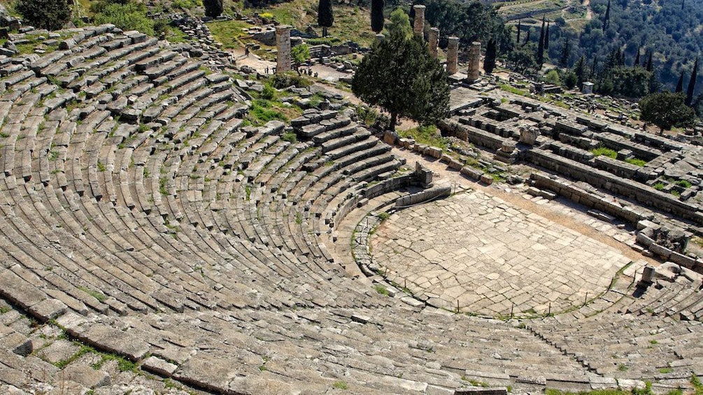 The Theater of Delphi at the Temple of Apollo in Delphi