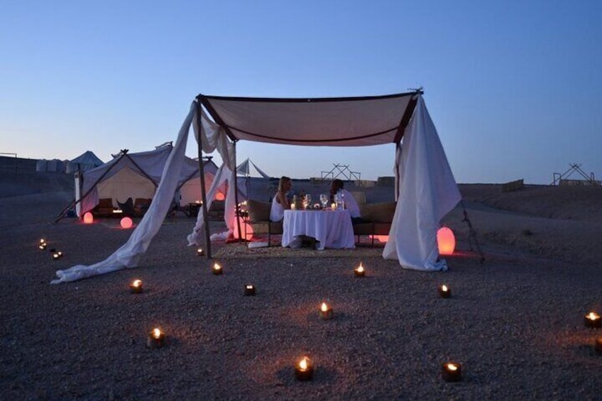 Marrakech Sunset camel ride & agafay dinner under the stars