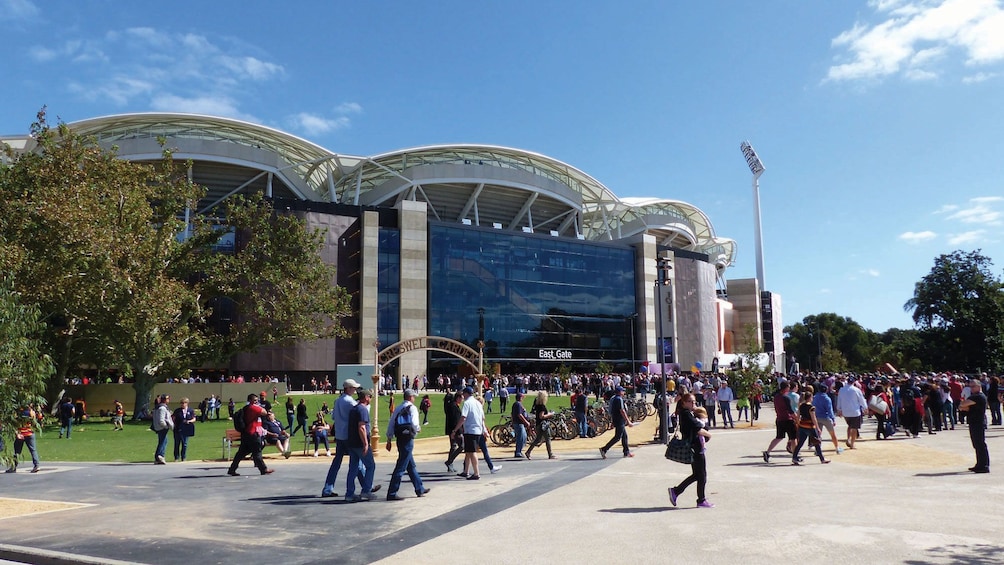 Walking people enjoying the Adelaide City Highlights Tour in Australia. 