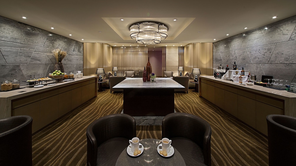 Show item 5 of 6. Dining area at Macau International Airport Lounge