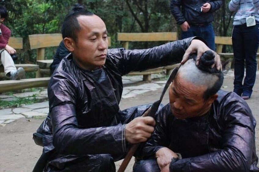 Ethnic minorities traditional cut hair