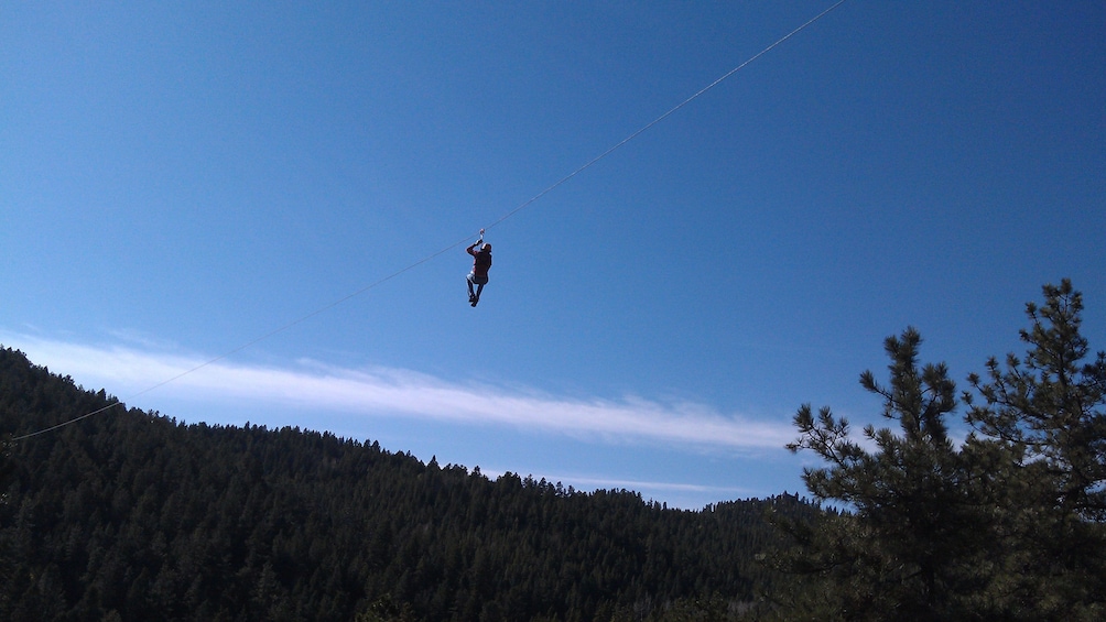 Ziplining from great heights in Denver