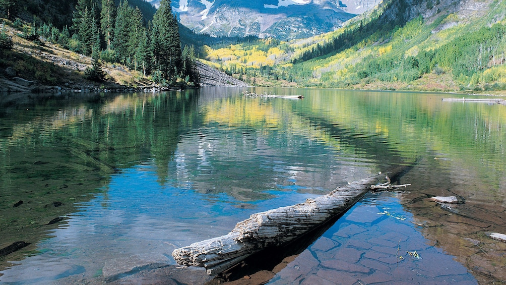 Calm and clear lake in Denver