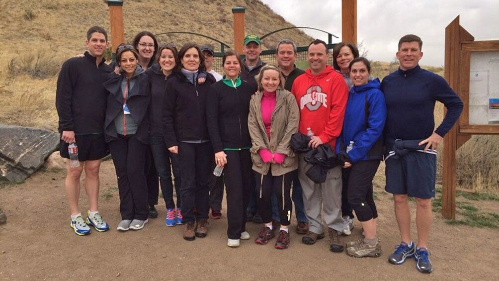 Group of hikers with guide in Denver