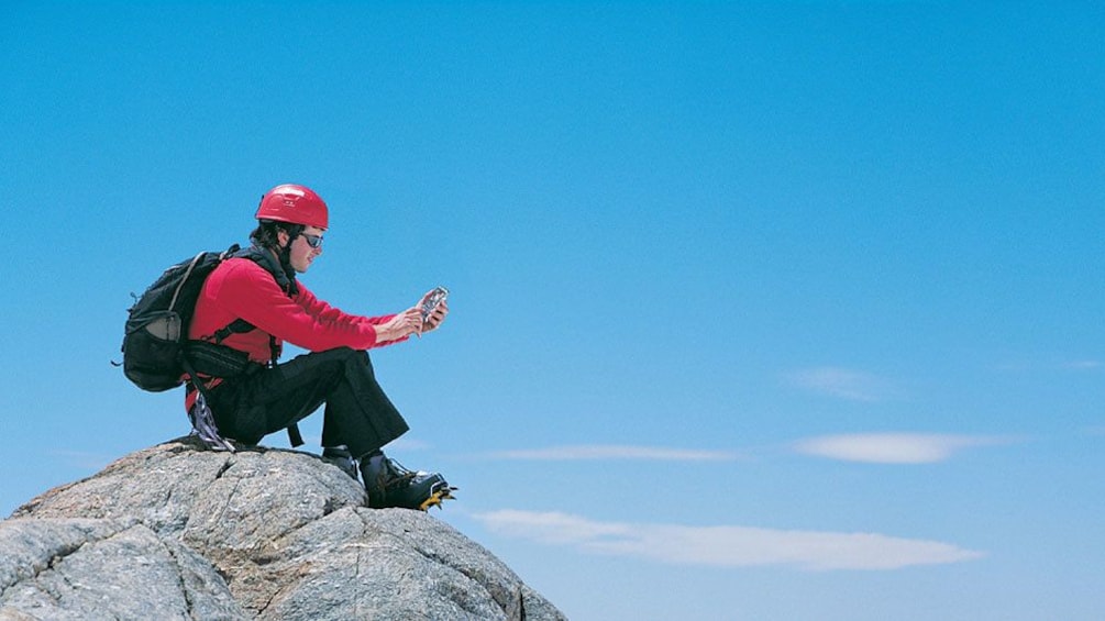 Reaching the top of the cliff in Denver