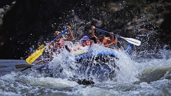 Guided Whitewater Rafting thru the Rockies- Half-Day