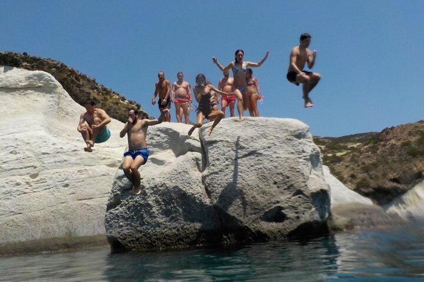 Rock jumping in Gerontas
