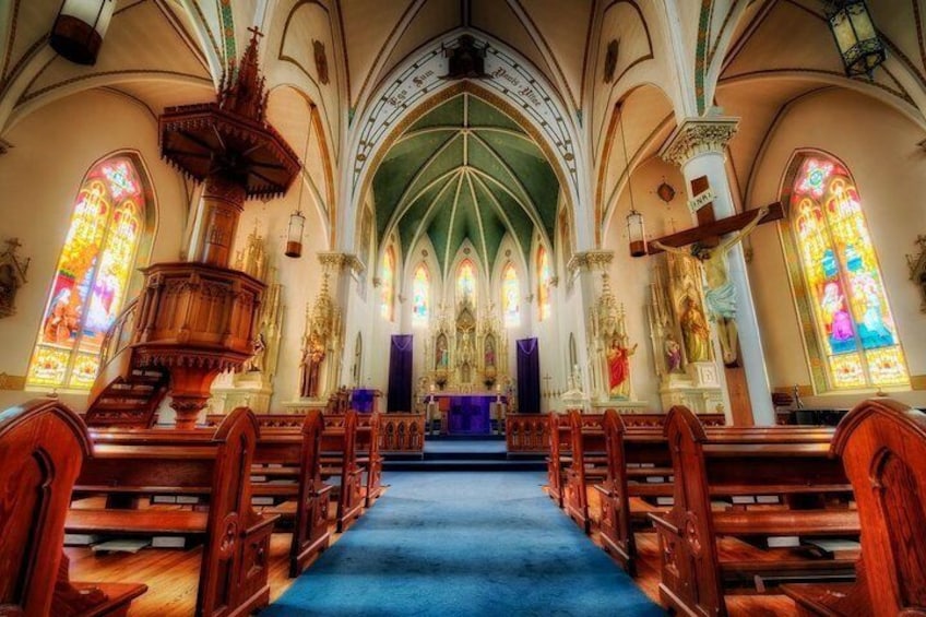 St. Mary's Catholic Church, one of the 7 painted Churches in Texas