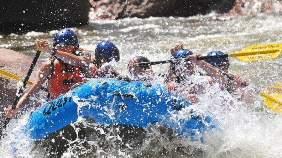 Rafting the Royal Gorge...be sure to paddle hard!