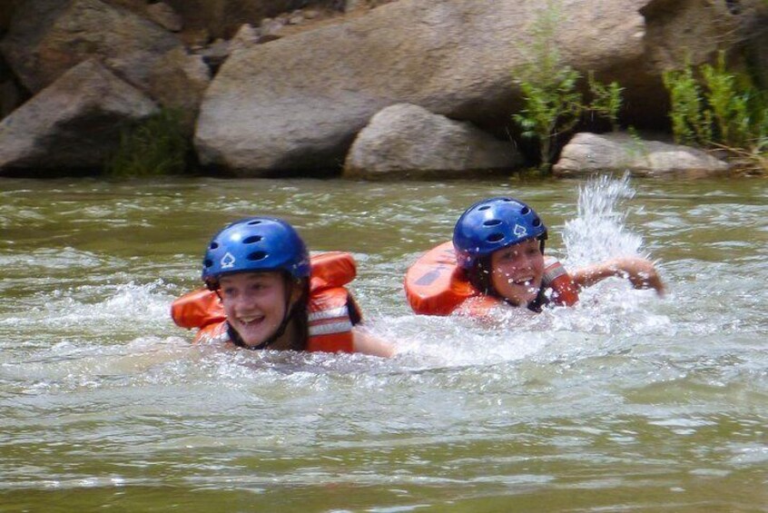 Cooling off at one of our swim spots.