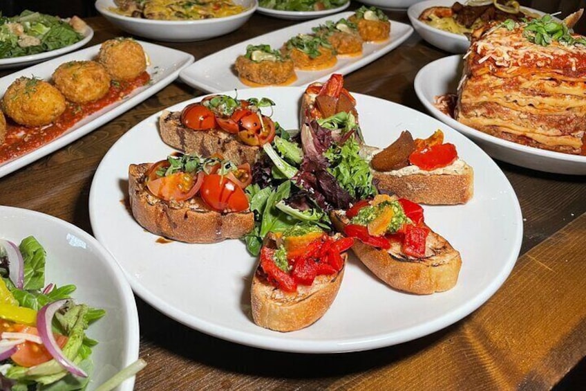 Vegan appetizers and main dishes