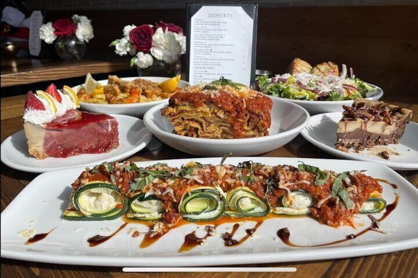 Italian vegan food feast