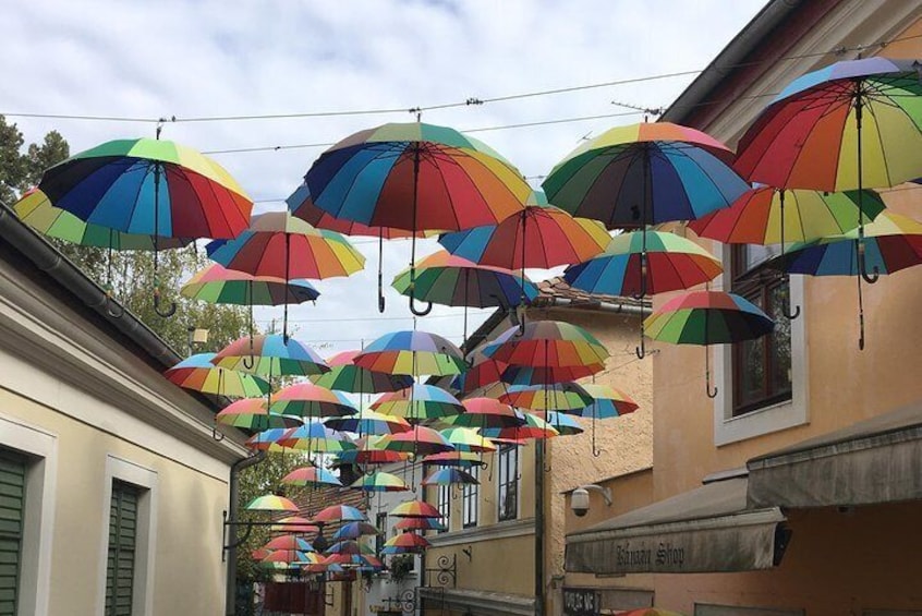The Famous Umbrella Street in Szentendre