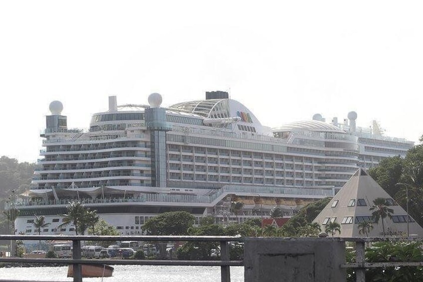 Ship Docked at Harbor