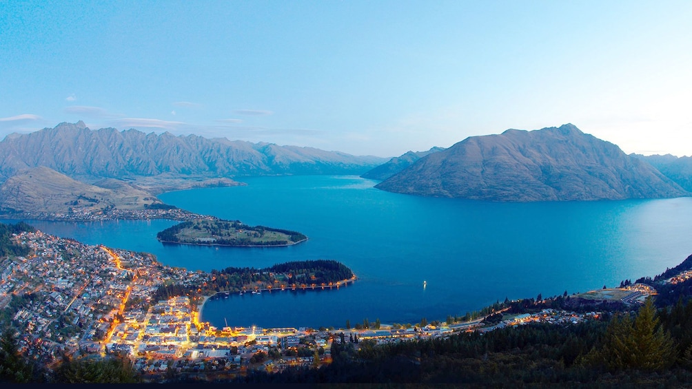 Aerial of Christchurch New Zealand. 