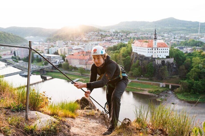 Top of Via ferrata Děčín