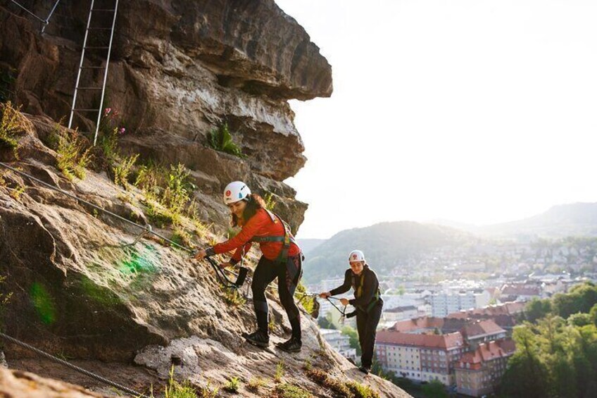 This is how you climb the via ferrata decin