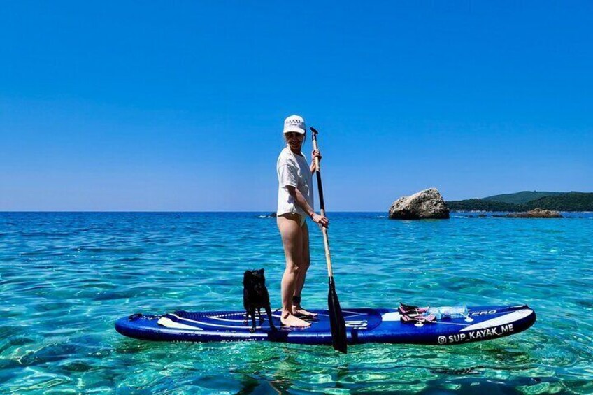 Enjoy a 3 to 3,5 hour SUP and kayaking guided tour along the amazing Budva bay
