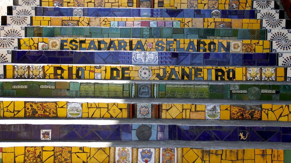 Artistically tiled Selaran Steps in Rio de Janeiro