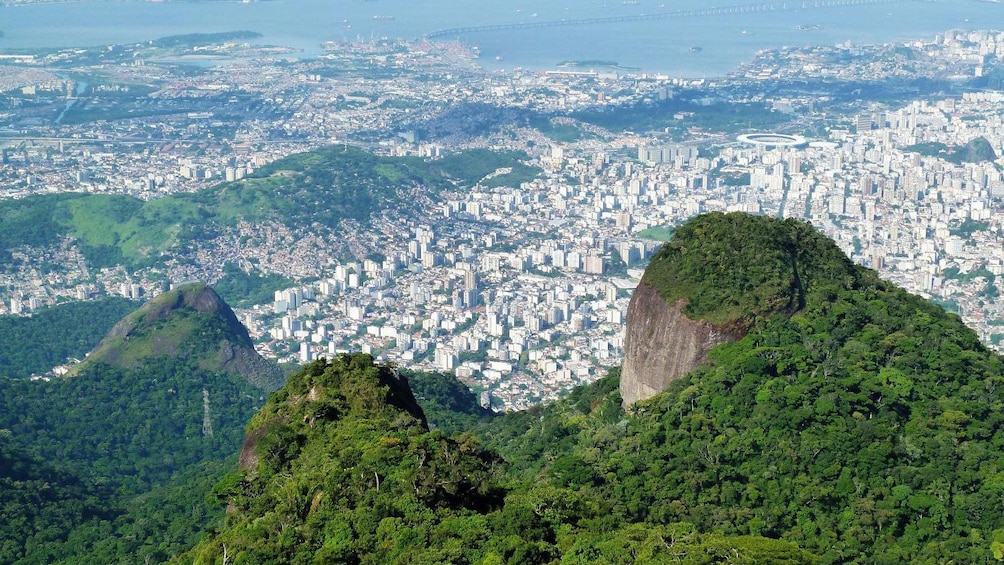Panoramic view of Rio de Janeiro from the Tijuca Rainforest