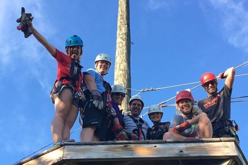Enjoy the zip lines with friends and family.