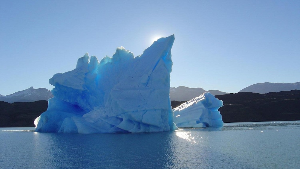 Close image of the glaciers at the Perito Moreno Glacier 