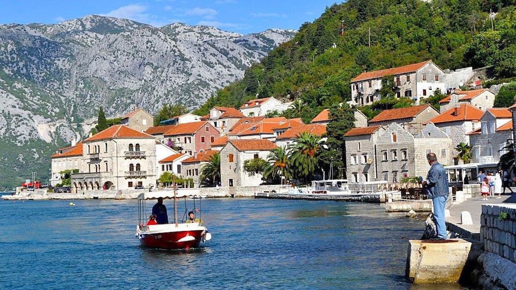 Boating at the coast of Montenegro