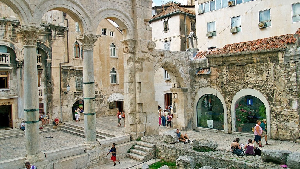 Ruins at the Diocletian's Palace in Dubrovnik