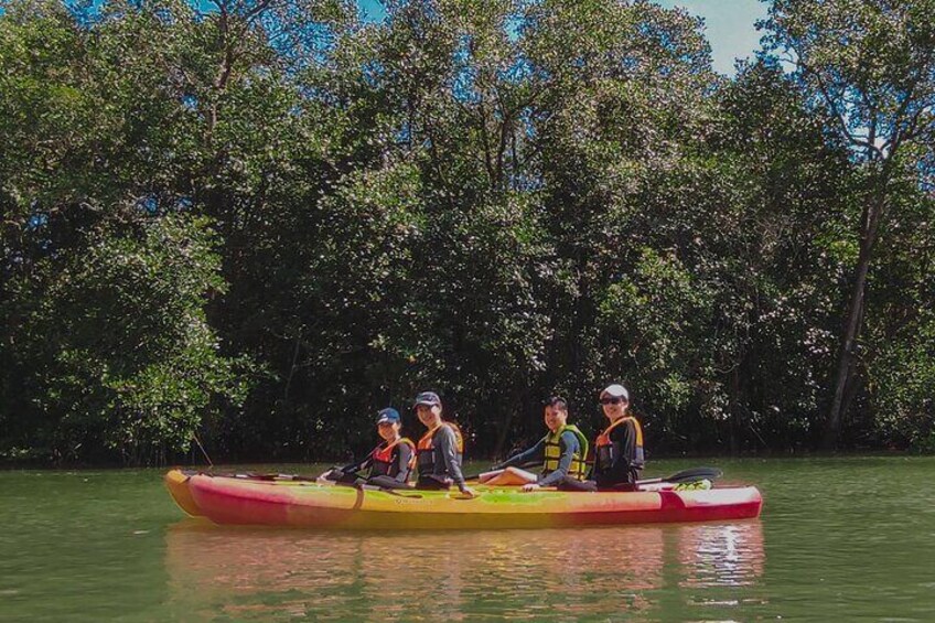 fun kayaking with friends