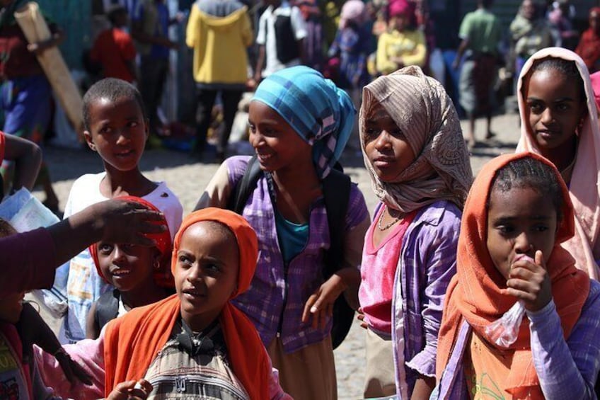 Children on the way back from school, Ethiopia