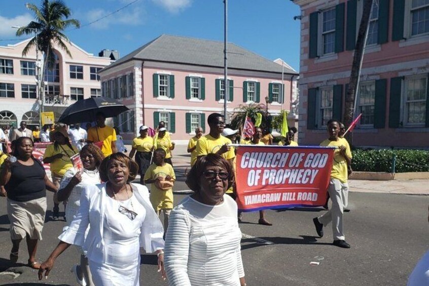 Views from the City of Nassau- Church of God of Prophecy march on March 15th 2020