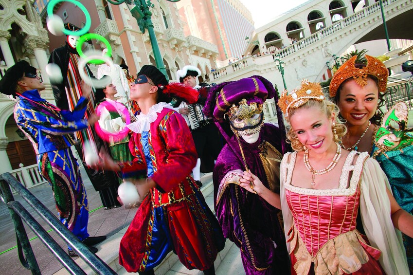 Grand Canal Mall performers in medieval costume