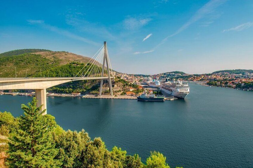 Franjo Tudjman Bridge above Dubrovnik