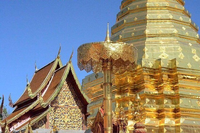 Best Day Trip Chiangmai City Temple+Doi Suthep+Wat Palad+Home Industries