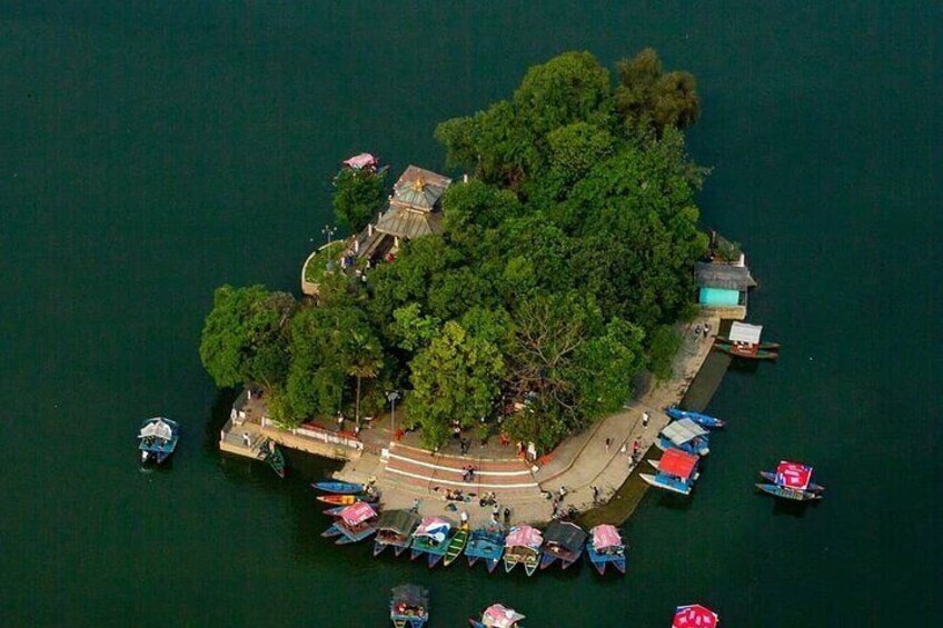 Taal Barahi Temple By crossing lake by Boat