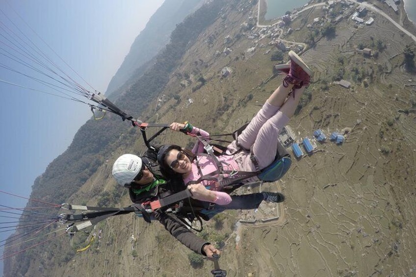 Guest enjoying Paragliding