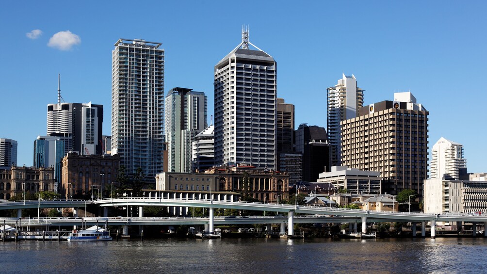 waterfront view of cityscape in Brisbane