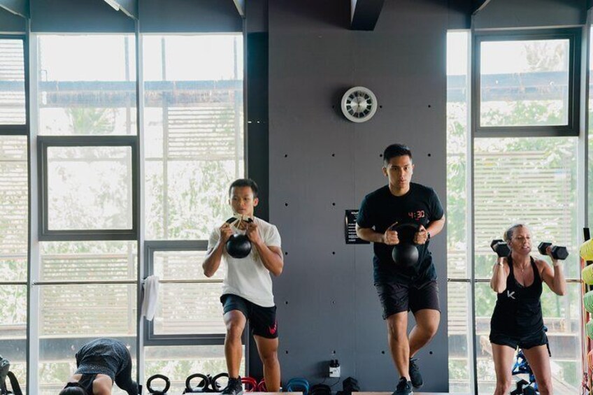 Bootcamp 60 minutes of Circuit Training using various equipment. Every Bootcamp class will be different so just show up and let us surprise you